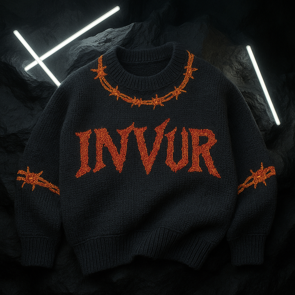 Thorns Motif Knitted Sweater